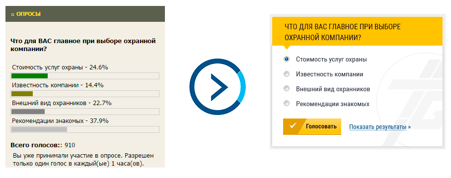 Редизайн блока опросника ТопГард
